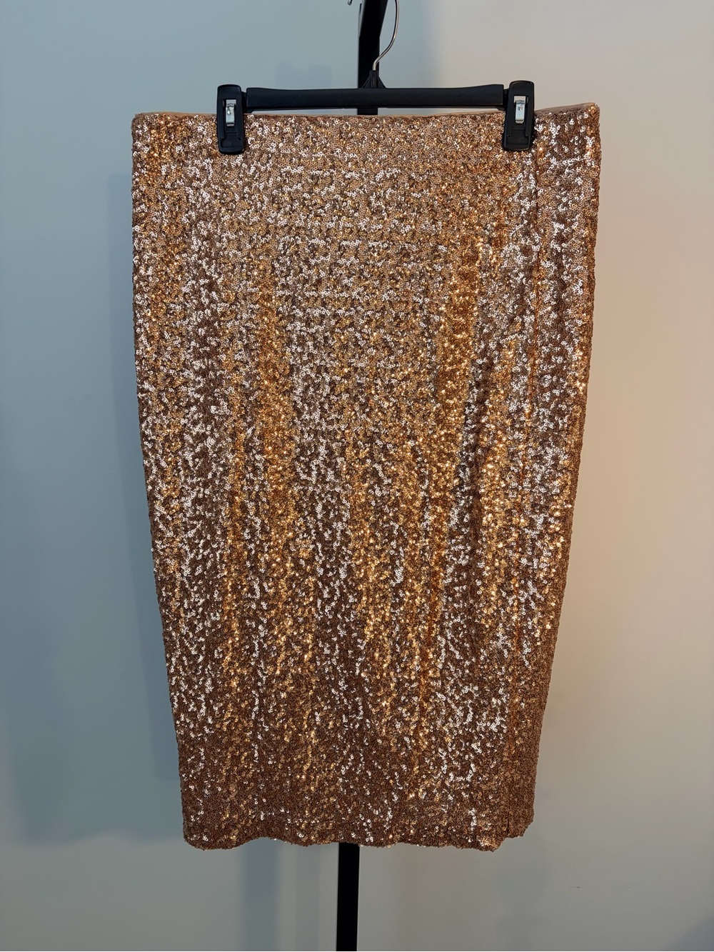 Halston Heritage Gold Sequin Pencil Skirt